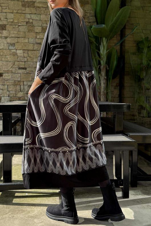 Dominian Smock Dress Wave